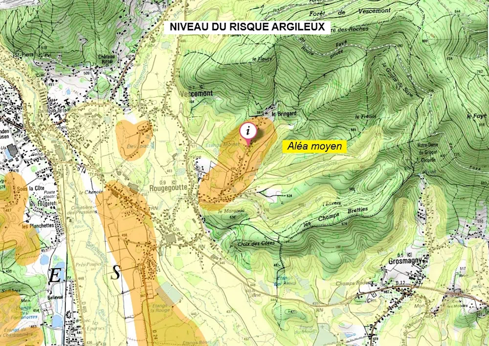 Carte du risque argileux